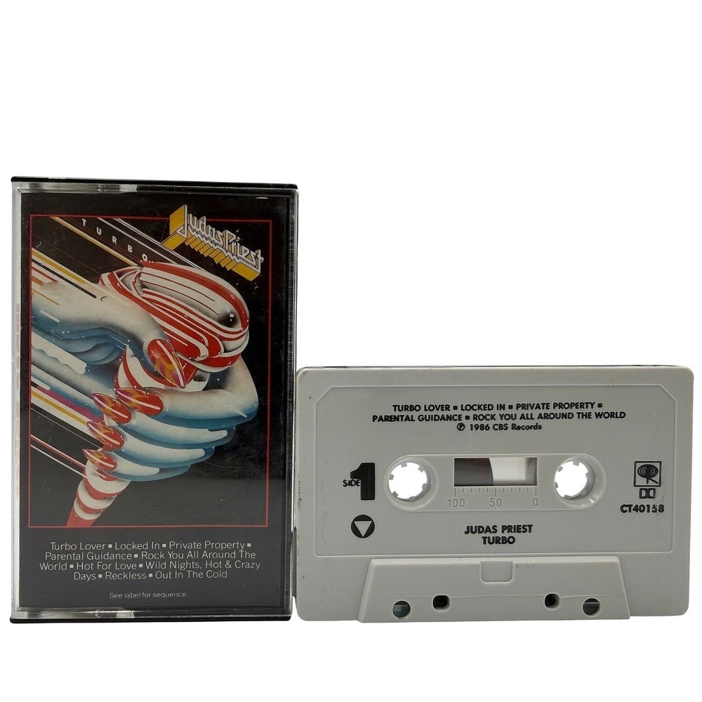 Judas Priest Turbo Cassette Tape Heavy Metal 1986 Columbia CT40158 Vtg TESTED